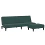 Zweiplätziges Schlafsofa mit dunkelgrünem Samt-Hocker. von vidaXL, Sofas - Ref: Foro24-3258094, Preis: 310,79 €, Rabatt: %