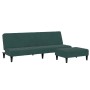 Zweiplätziges Schlafsofa mit dunkelgrünem Samt-Hocker. von vidaXL, Sofas - Ref: Foro24-3258094, Preis: 298,98 €, Rabatt: %