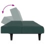 Zweiplätziges Schlafsofa mit dunkelgrünem Samt-Hocker. von vidaXL, Sofas - Ref: Foro24-3258094, Preis: 298,98 €, Rabatt: %