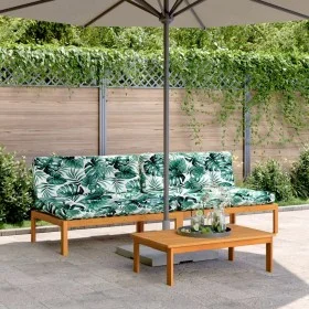Mittlere Palettensofas für den Garten und 2 Stück Akazienholzkissen. von vidaXL, Outdoor-Sofas - Ref: Foro24-3209486, Preis: ...