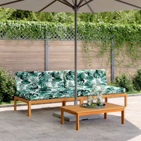 Mittlere Palettensofas für den Garten und 2 Stück Akazienholzkissen. von vidaXL, Outdoor-Sofas - Ref: Foro24-3209486, Preis: ...