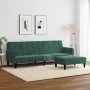 2-seater sofa bed with dark green velvet stool by vidaXL, Sofas - Ref: Foro24-3258100, Price: 330,15 €, Discount: %