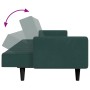 2-Sitzer-Schlafsofa mit dunkelgrünem Samthocker von vidaXL, Sofas - Ref: Foro24-3258100, Preis: 338,29 €, Rabatt: %