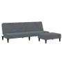 2-seater sofa bed with dark gray velvet stool by vidaXL, Sofas - Ref: Foro24-3258093, Price: 305,02 €, Discount: %
