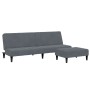 2-Sitzer-Schlafsofa mit dunkelgrauem Samthocker von vidaXL, Sofas - Ref: Foro24-3258093, Preis: 293,57 €, Rabatt: %