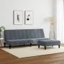 2-seater sofa bed with dark gray velvet stool by vidaXL, Sofas - Ref: Foro24-3258093, Price: 305,02 €, Discount: %
