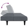 2-Sitzer-Schlafsofa mit dunkelgrauem Samthocker von vidaXL, Sofas - Ref: Foro24-3258093, Preis: 293,57 €, Rabatt: %