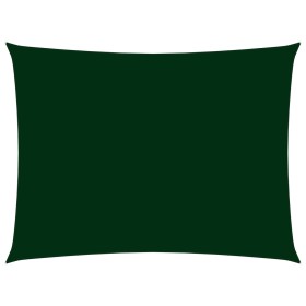 Toldo de vela rectangular de tela oxford verde oscuro 5x7 m