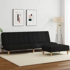 2-seater sofa bed with black fabric stool by vidaXL, Sofas - Ref: Foro24-3258087, Price: 305,79 €, Discount: %