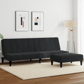 2-Sitzer-Schlafsofa mit schwarzem Samthocker von vidaXL, Sofas - Ref: Foro24-3258095, Preis: 313,26 €, Rabatt: %