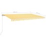 Manuell einziehbare Markise mit blauer und weißer LED 500x350 cm von vidaXL, Markisen - Ref: Foro24-3069023, Preis: 479,72 €,...
