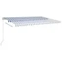 Manuell einziehbare Markise mit blauer und weißer LED 500x350 cm von vidaXL, Markisen - Ref: Foro24-3069021, Preis: 480,84 €,...