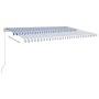 Manuell einziehbare Markise mit blauer und weißer LED 500x350 cm von vidaXL, Markisen - Ref: Foro24-3069021, Preis: 470,12 €,...