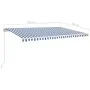 Manuell einziehbare Markise mit blauer und weißer LED 500x350 cm von vidaXL, Markisen - Ref: Foro24-3069021, Preis: 480,84 €,...