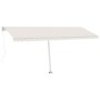 Manual retractable awning with cream LED light 500x350 cm by vidaXL, Awnings - Ref: Foro24-3069662, Price: 602,34 €, Discount: %