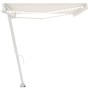 Manual retractable awning with cream LED light 500x350 cm by vidaXL, Awnings - Ref: Foro24-3069662, Price: 602,34 €, Discount: %