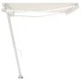 Toldo retráctil manual con luz LED crema 500x350 cm de vidaXL, Toldos - Ref: Foro24-3069662, Precio: 591,81 €, Descuento: %