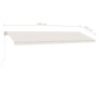 Manual retractable awning with cream LED light 500x350 cm by vidaXL, Awnings - Ref: Foro24-3069662, Price: 602,34 €, Discount: %