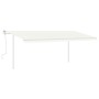 Manual retractable awning with cream LED light 5x3.5 m by vidaXL, Awnings - Ref: Foro24-3070062, Price: 571,04 €, Discount: %