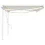 Manual retractable awning with cream LED light 5x3.5 m by vidaXL, Awnings - Ref: Foro24-3070062, Price: 571,62 €, Discount: %