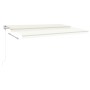 Manual retractable awning with cream LED light 5x3.5 m by vidaXL, Awnings - Ref: Foro24-3070062, Price: 571,04 €, Discount: %