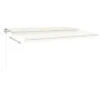 Manual retractable awning with cream LED light 5x3.5 m by vidaXL, Awnings - Ref: Foro24-3070062, Price: 571,62 €, Discount: %