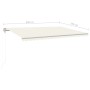 Manual retractable awning with cream LED light 5x3.5 m by vidaXL, Awnings - Ref: Foro24-3070062, Price: 571,04 €, Discount: %