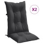 Kissen für Hochlehner, 2 Stück, anthrazitgrauer Melange-Stoff von vidaXL, Kissen für Stühle und Sofas - Ref: Foro24-4002343, ...