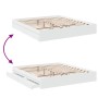 White engineered wood bed frame with drawers 180x200 cm by vidaXL, Beds and slatted bases - Ref: Foro24-3280636, Price: 197,3...