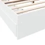 White engineered wood bed frame with drawers 180x200 cm by vidaXL, Beds and slatted bases - Ref: Foro24-3280636, Price: 178,4...