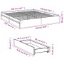 White engineered wood bed frame with drawers 180x200 cm by vidaXL, Beds and slatted bases - Ref: Foro24-3280636, Price: 197,3...
