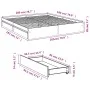 White engineered wood bed frame with drawers 180x200 cm by vidaXL, Beds and slatted bases - Ref: Foro24-3280636, Price: 178,4...