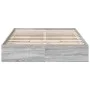 Sonoma gray engineered wood bed with drawers 150x200 cm by vidaXL, Beds and slatted bases - Ref: Foro24-3280655, Price: 173,2...