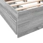 Sonoma gray engineered wood bed with drawers 150x200 cm by vidaXL, Beds and slatted bases - Ref: Foro24-3280655, Price: 173,2...