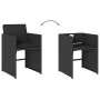 5-teiliges Gartenmöbel-Set mit schwarzen synthetischen Rattankissen von vidaXL, Gartensets - Ref: Foro24-3277842, Preis: 318,...