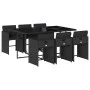 7-piece garden dining set and black synthetic rattan cushions by vidaXL, Garden sets - Ref: Foro24-3277854, Price: 475,93 €, ...