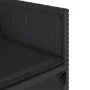 Set de comedor de jardín 7 pzas y cojines ratán sintético negro de vidaXL, Conjuntos de jardín - Ref: Foro24-3277854, Precio:...