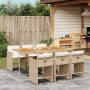 7-piece garden dining set with beige synthetic rattan cushions by vidaXL, Garden sets - Ref: Foro24-3277863, Price: 443,82 €,...