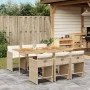 7-piece garden dining set with beige synthetic rattan cushions by vidaXL, Garden sets - Ref: Foro24-3277863, Price: 540,93 €,...