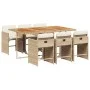 7-piece garden dining set with beige synthetic rattan cushions by vidaXL, Garden sets - Ref: Foro24-3277863, Price: 540,93 €,...