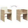 7-piece garden dining set with beige synthetic rattan cushions by vidaXL, Garden sets - Ref: Foro24-3277863, Price: 540,93 €,...