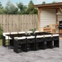 11-piece garden dining set with black synthetic rattan cushions by vidaXL, Garden sets - Ref: Foro24-3277877, Price: 715,90 €...