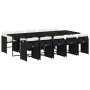 11-piece garden dining set with black synthetic rattan cushions by vidaXL, Garden sets - Ref: Foro24-3277877, Price: 715,90 €...