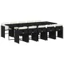 11-piece garden dining set with black synthetic rattan cushions by vidaXL, Garden sets - Ref: Foro24-3277877, Price: 833,81 €...