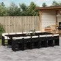 Garden dining set with cushions 13 pieces black synthetic rattan by vidaXL, Garden sets - Ref: Foro24-3277889, Price: 834,04 ...