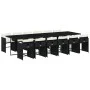 Garden dining set with cushions 13 pieces black synthetic rattan by vidaXL, Garden sets - Ref: Foro24-3277889, Price: 834,04 ...