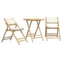 3-Piece Bamboo Folding Bistro Set with Cream White Cushions by vidaXL, Garden sets - Ref: Foro24-3208933, Price: 182,76 €, Di...