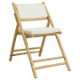 3-Piece Bamboo Folding Bistro Set with Cream White Cushions by vidaXL, Garden sets - Ref: Foro24-3208933, Price: 182,76 €, Di...