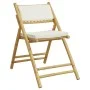 3-Piece Bamboo Folding Bistro Set with Cream White Cushions by vidaXL, Garden sets - Ref: Foro24-3208933, Price: 184,80 €, Di...