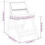3-teiliges Klapp-Bistro-Set aus Bambus mit cremeweißen Kissen von vidaXL, Gartensets - Ref: Foro24-3208933, Preis: 184,80 €, ...